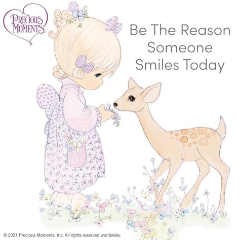 Precious Moments Lamb, Precious Moments Quotes, Precious Moments Coloring Pages, Precious Moments Figurines, Bible Art Journaling, Faith Inspiration, Bible Art, Cute Images, Bible Scriptures