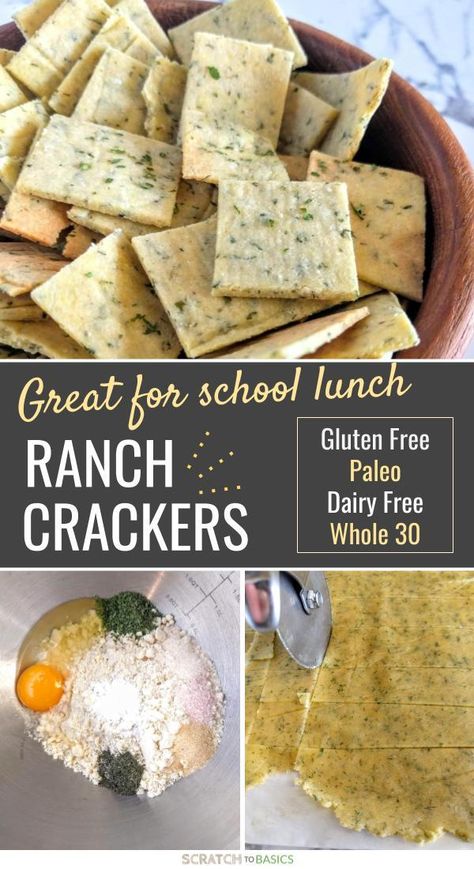 Ranch Crackers Recipe, Ranch Crackers, Homemade Crackers Recipe, Using Almond Flour, Cracker Recipe, Healthy Crackers, Crackers Recipe, Low Carb High Protein, Homemade Crackers