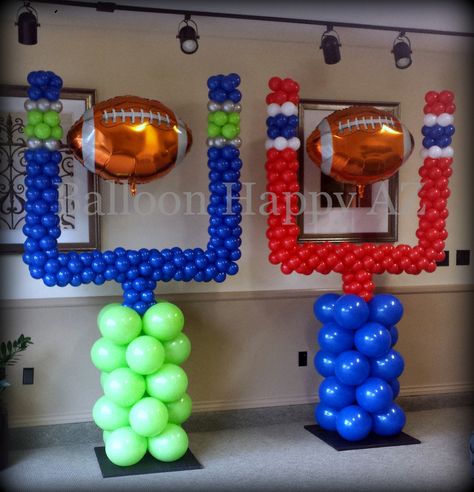 Football Balloons, Homecoming Floats, Football Banquet, Football Party Decorations, Football Baby Shower, Sports Baby Shower, Football Theme Party, Football Homecoming, Football Birthday Party