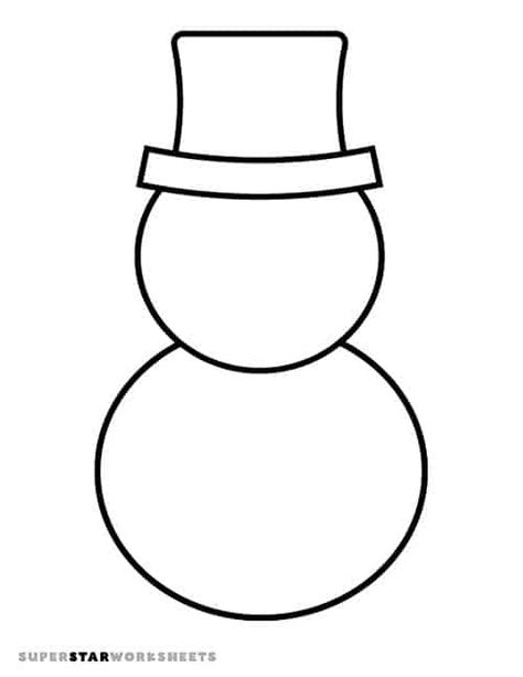 Snowman Templates - Superstar Worksheets Snowman Printables, Snowman Cutout, Snowman Printable, Printable Snowman Template, Snowman Hat Template, Free Printable Snowman Template, Winter Snowman, Snowman Printables Free Templates, Snow Man