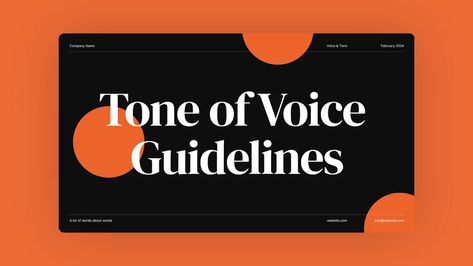 Tone of voice guidelines: Hands-on template | Pitch Free Presentation Templates, Brand Stories, Guideline Template, Elevator Pitch, Vision Statement, Content Writer, Professional Writing, Tone Of Voice, About Us Page