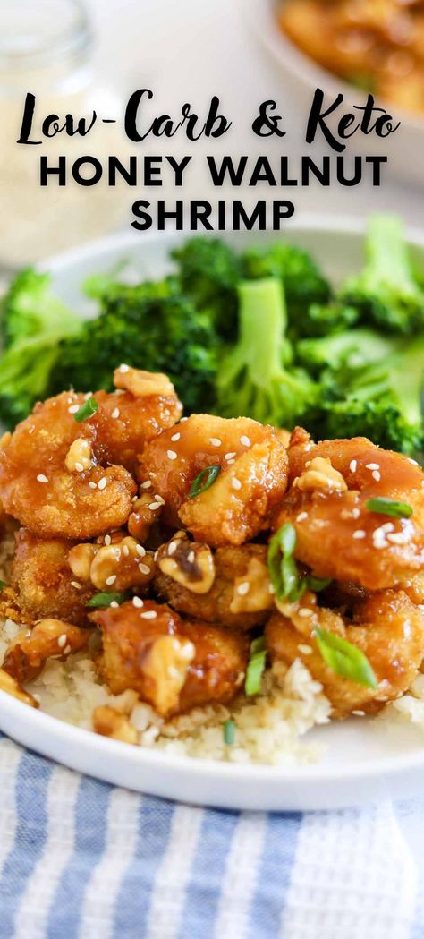 This easy homemade honey walnut shrimp recipe is a copy cat from your favorite restaurant Panda Express. Not only is it a copy cat, we made it gluten free, keto friendly, and a healthier version. panda express honey walnut shrimp | panda express copycat Walnut Shrimp Panda Express, Honey Walnut Shrimp Recipe Panda Express, Panda Express Honey Walnut Shrimp, Keto Restaurant Guide, Walnut Shrimp Recipe, Panda Express Copycat, Copycat Panda Express, Keto Restaurant, Keto Shrimp Recipes