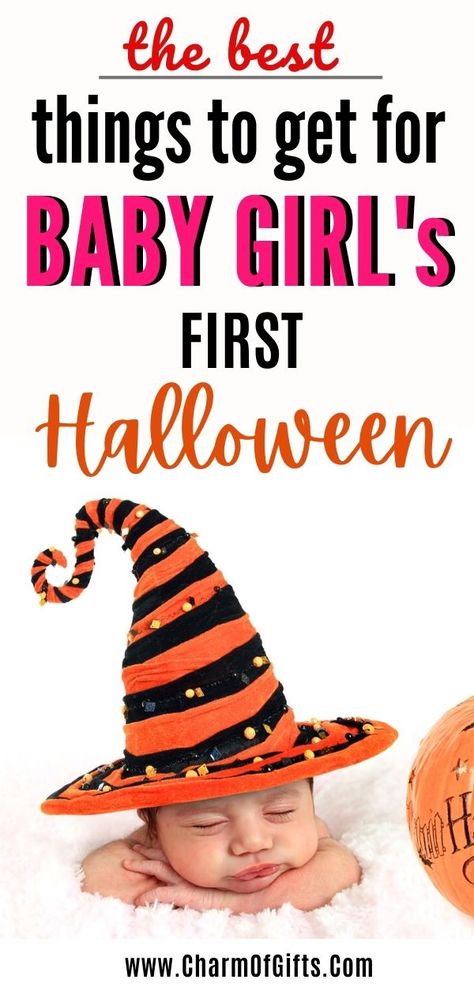 First Halloween Gifts for a Baby Girl New Parents Will Love Halloween Baby Gift, Diy Halloween Treats, Halloween Themed Gifts, Halloween Gift Baskets, 1st Halloween, Halloween Treats For Kids, October Baby, Halloween Baskets, Baby First Halloween