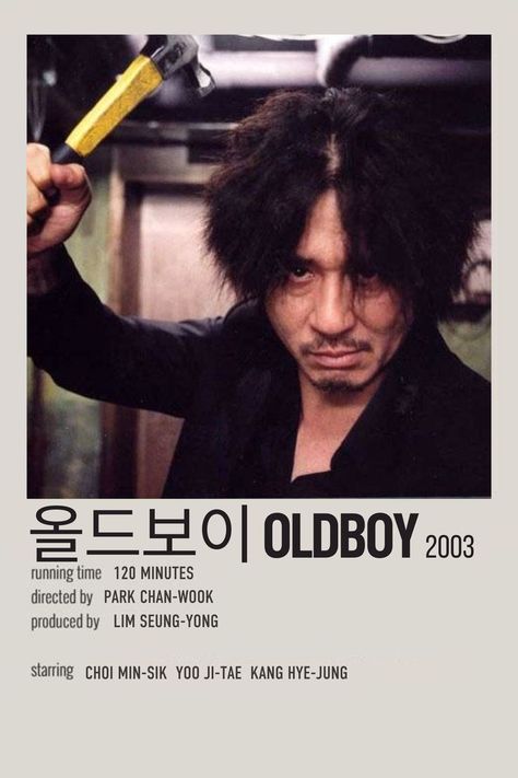 Oldboy Poster, Oldboy Movie, Oldboy 2003, Park Chan Wook, Classic Films Posters, Movies For Boys, Movie Plot, Minimalist Movie Poster, I Love Cinema