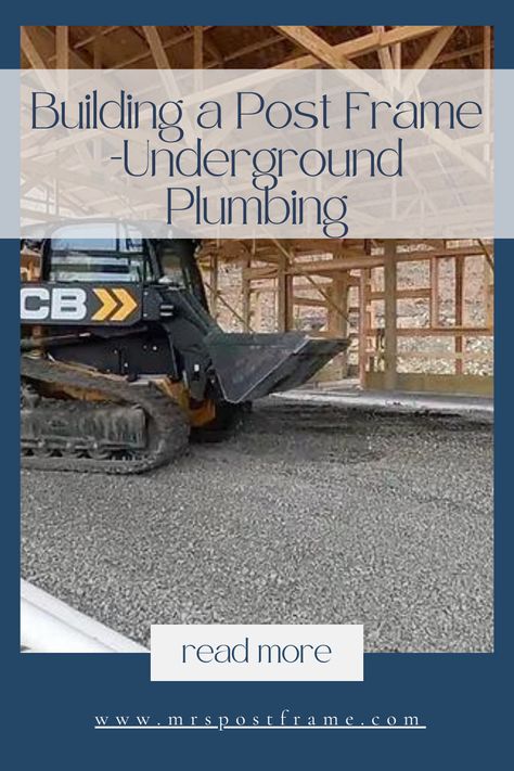 Discover the key to sturdy post frame construction: Underground plumbing! Join Mrs. Post Frame as she shares expert tips for a solid foundation. #PostFrame #ConstructionTips #HomeBuilding #PlumbingSolutions Barndominium Plumbing, Barndominium Cost, Post Frame Homes, Plumbing Rough In Dimensions, Barndominium Interior, Post Frame Construction, Modern Skyscrapers, Weekend Escape, Perfect Foundation