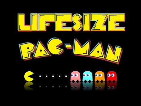 This game was submitted by Dustin Harrison who also submitted Soccer Stomp ! Quickie: It's Pac-Man but life size! And it glows in the dark, how cool is that? Pro Tips: 1. Play Dubstep Pacman music 2. Go big or go home - the higher the production value on this one, the better Pacman Party Games, Pacman Theme Classroom, Pacman Hallway Decorations, Pac Man Lights, Pac Man Maze, Messy Games, Human Foosball, Pacman Game, Life Size Games