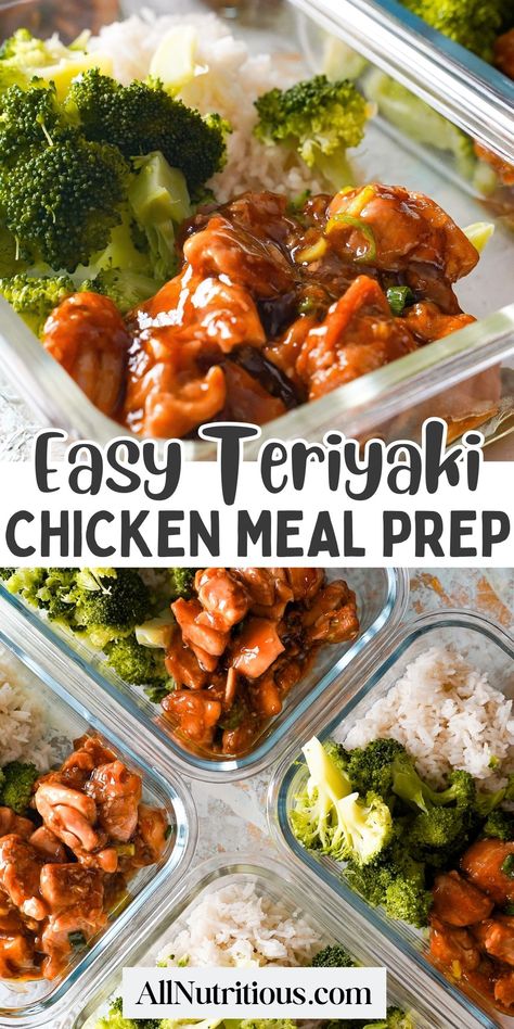 Teriyaki Chicken Meal Prep, Teriyaki Chicken Meal, Prep Dinners, Protein Lunches, High Protein Lunch Ideas, Protein Lunch, High Protein Meal Prep, Healthy High Protein Meals, Healthy Lunch Meal Prep