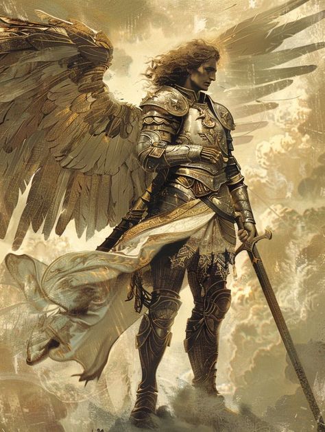 Angel Artwork, Female Armor, Christian Pictures, San Michele, Saint Michael, Biblical Art, Archangel Michael, Fantasy Novel, Angels And Demons