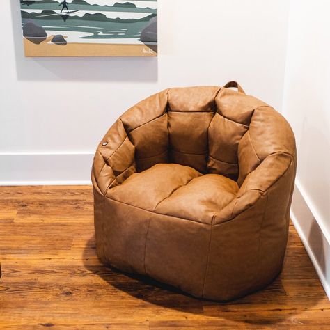 Comfort Research Big Joe Milano Vegan Leather Bean Bag Chair with Massage Function & Reviews | Wayfair Black Bean Bag Chair, Black Bean Bags, Leather Bean Bag Chair, Leather Bean Bag, Faux Fur Bean Bag, Fur Bean Bag, Bag Chair, Big Boy Room, Boy's Bedroom