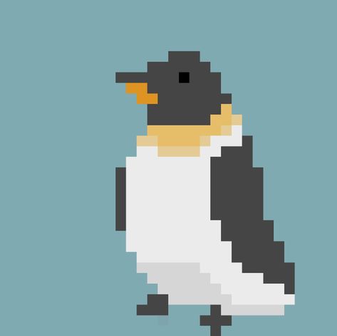 Polar Bear Pixel Art, Penguin Pixel Art, Pixel Penguin, Cool Penguin, Minecraft Christmas, Pixel Art Grid, Stitch Ideas, Winter Animals, Block Art