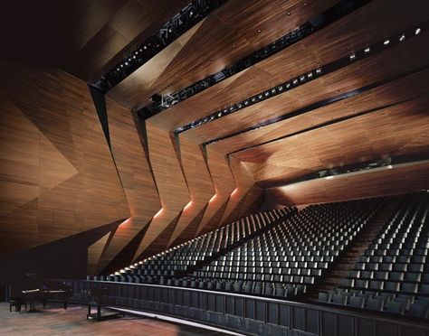 Auditorium Design, Theater Architecture, Deconstructivism, Cinema Design, Theatre Interior, Festival Hall, Theatre Design, Hall Design, Concert Hall