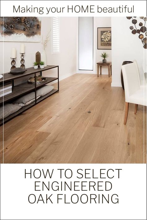 I regularly specify engineered oak flooring due to its superior aesthetic quality.  It is a preference for many of my clients, both in terms of functionality and style. The options though can be overwhelming and as with any product in the market there will be many variables in the quality.  There are a few points though that set aside the options to choose from and I have some tips to help you to choose the right engineered flooring for your home Fake Hardwood Floors, Australian Coastal Style, Scandinavian Flooring, Natural Oak Flooring, Living Room Hardwood Floors, Oak Floorboards, Oak Engineered Hardwood, Wood Floor Design, Engineered Timber Flooring