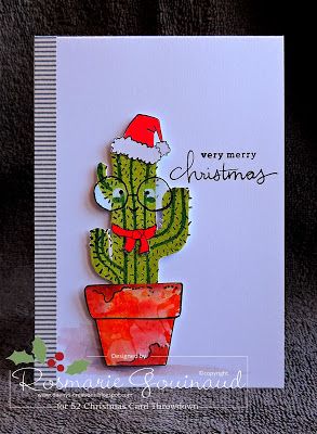 Christmas Card Throwdown: Challenge-Non-traditional holiday cards Cactus Christmas Cards Handmade, Cactus Christmas Card, Cactus Card, Christmas All Year, Messages Funny, Papercrafting Ideas, Christmas Card Messages, Halloween 11, Card Stamping