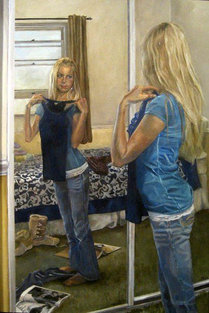 Reflecting Image Ap Art Concentration, Ap Drawing, Art Alevel, Gcse Art Sketchbook, Reflection Art, Women Artists, Mirror Painting, Art Theme, Gcse Art