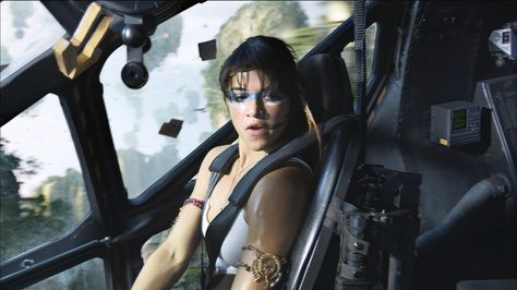 Michelle Rodriguez as Trusdy Chacon - Avatar - 2009 Michelle Rodriguez Avatar, Dom And Letty, Avatar Film, Fictional Character Crush, Super Movie, Avatar Films, Make Avatar, Pandora Avatar, Avatar Movie