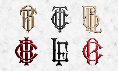 Monogram Logo Design Typography, T Monogram Logo, Pretty Cursive Fonts, Monogram Logo Letters, Fonts For Tattoos, Tattoos Fonts, Fonts Lettering, Draw Logo, Logo Flower