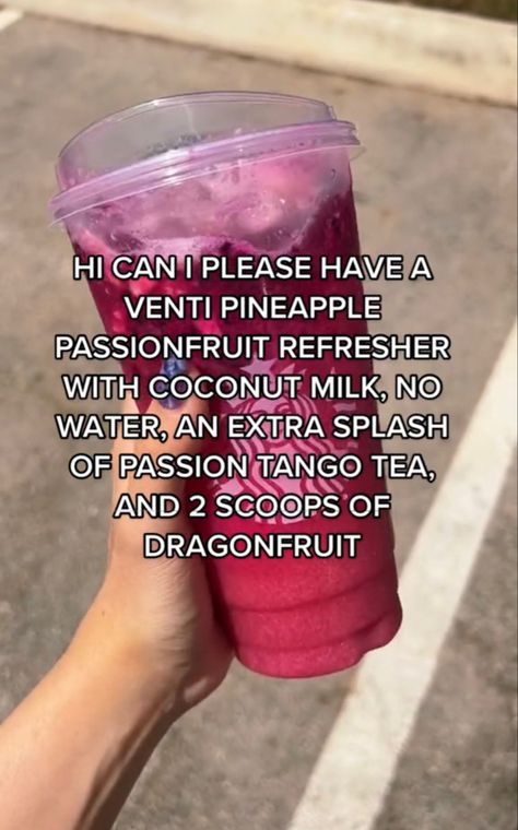 Starbucks Pineapple Passionfruit, Pineapple Passionfruit Refresher, Starbucks Drink Menu, Starbucks Hacks, Cold Starbucks Drinks, Starbucks Orders, Secret Starbucks Recipes, Coffee Recipes Starbucks, Secret Starbucks Drinks