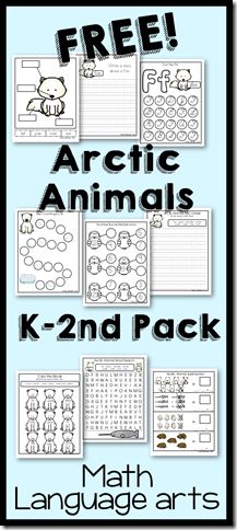 Arctic Animals Update K-2nd Printable Pack Polar Activities, Arctic Animals Activities, Arctic Animals Preschool, Arctic Animals Crafts, Animals Worksheet, January Kindergarten, Animal Lessons, Animal Worksheets, Winter Classroom