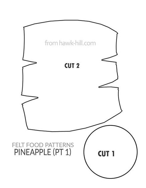 Free Pattern and Instructions to Make a Felt Pineapple Faux Food Toy Felt Pineapple Pattern, Felt Peach Pattern, Felt Food Patterns Free Templates, Felt Pineapple, Felt Food Templates, Felt Food Patterns Free, Felt Template, Making Felt, Newsletter Subscription