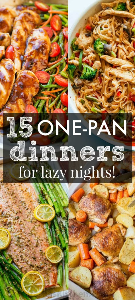 15 One Pot Meals For Lazy Nights (recipes) One Pan Recipes, Pan Dinner Recipes, One Pan Dinners, Get You, For Dinner, Sheet Pan Dinners Recipes, One Pan Dinner, Xmas Dinner, Pan Dinners