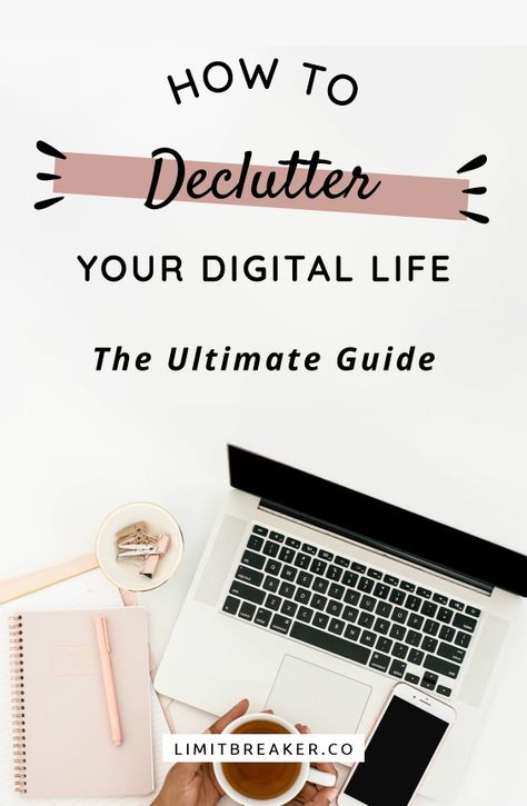 Digital Declutter: The Ultimate Guide to Declutter Your Digital Life Digital Declutter, Digital Clutter, Digital Minimalism, Digital Organization, Declutter Your Life, Minimalist Iphone, Digital Detox, Simplifying Life, Work From Home Tips