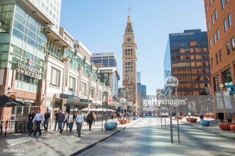 Urban Downtown Denver Colorado 16th Street Mall Tower Denver Bachelorette Party, Denver Bachelorette, Hotel App, Party Itinerary, Denver Hotels, Bachelorette Party Itinerary, Street Mall, Bridesmaid Duties, Mile High City