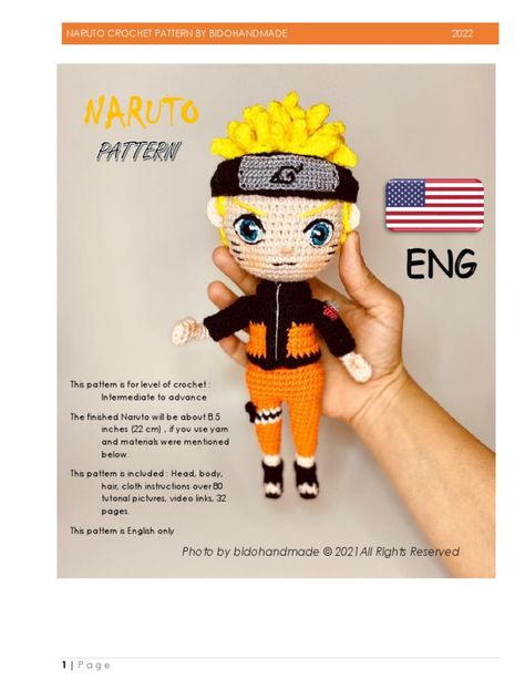 Scribd is the world's largest social reading and publishing site. Naruto Crochet Pattern Free, Naruto Crochet Pattern, Pattern Free, Crochet Yarn, Free Crochet Pattern, Crochet Projects, Crochet Pattern, Free Pattern, Naruto