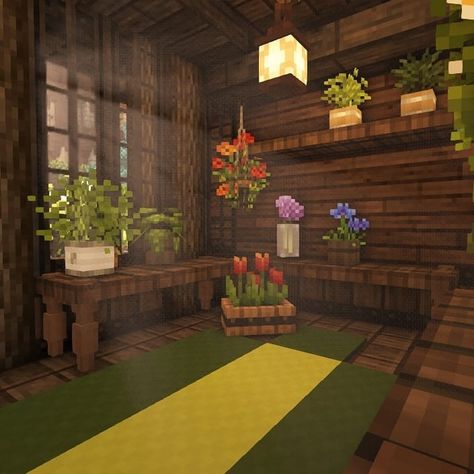 Minecraft Fairy House Ideas Interior, Cottage Core Interior Design Minecraft, Minecraft Indoor Decor Cottagecore, Minecraft Fairy Cottage Interior, Minecraft Fairy House Interior, Cottage Core Minecraft House Interior, Minecraft Room Aesthetic, Minecraft Cottage Core Interior, Cottage Minecraft Interior