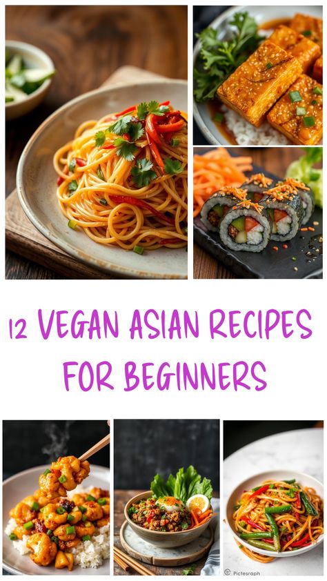 Spice up your plant-based life with 12 mouthwatering Asian vegan recipes! Asian Vegan Recipes, Recipes To Try At Home, Vegan Asian Recipes, Vegan Asian, Asian Snacks, Vegan Soup Recipes, Crispy Tofu, Green Curry, Recipes To Try