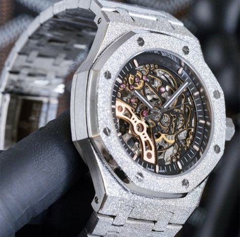 Ap Skeleton, Ice Jewelry, Ap Royal Oak, Business Aesthetic, Pinterest Business, Fashion Watch, Audemars Piguet Royal Oak, Mens Luxury, Royal Oak