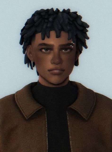 Mullet Dreads, Black Hair Male, Male Sims, Sims 4 Men Clothing, Sims 4 Hair Male, Sims 4 Black Hair, Hair Male, Free Sims 4, Male Hair