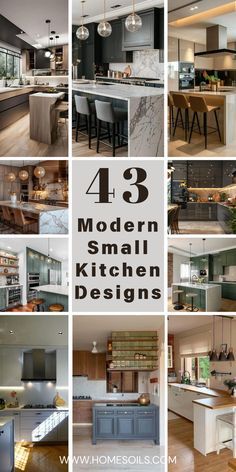 Kitchen Ideas For Small Apartments, Luxurious Small Kitchen, Beautiful Small Kitchen Ideas, Small Kitchen Interior Design Ideas, Minimalist Small Kitchen Ideas, Dark Kitchens Modern, New Kitchen Trends For 2020, Square Kitchen Design, Kitchen Ideas Modern Luxury 2024