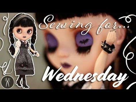 Sewing For Wednesday - How to sew Custom Addams Blythe Dress - Tutorial & Pattern coming soon - YouTube Dress Tutorial, Blythe Dress, Dress Tutorials, Wednesday Addams, How To Sew, Blythe Dolls, Coming Soon, Dolls, Sewing