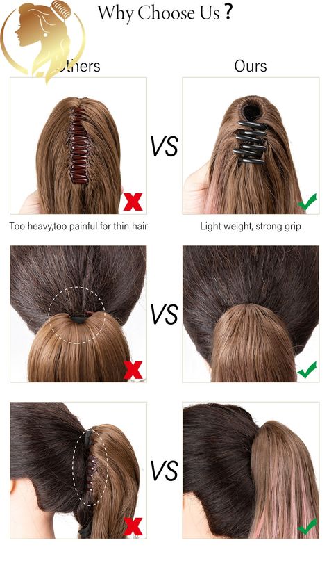 how to put on a ponytail extension Claw Clip Hair Extensions, Fake Ponytail Hairstyles, Fake Ponytail, Claw Clip Ponytail, Body Wave Hair Extensions, Clip Ponytail, Long Hair Extensions, Extensions Hair, Fake Hair