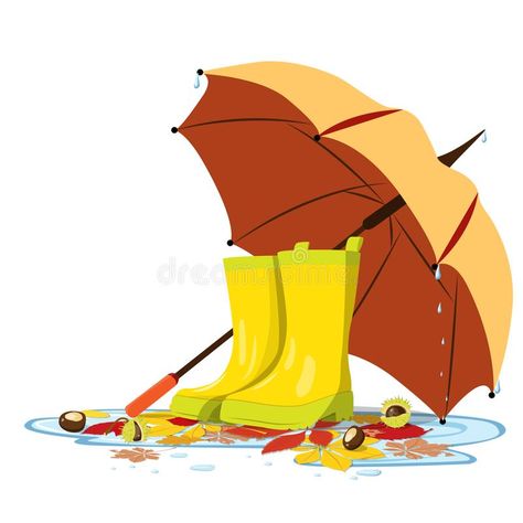 Autumn bright illustration vector for greeting cards illustrations books boots i , #ad, #vector, #greeting, #cards, #Autumn, #bright #ad Autumn Umbrella, Books Vector, Autumn Books, Bright Illustration, Illustration Autumn, Yellow Rain Boots, Umbrella Illustration, Yellow Umbrella, 3d Object