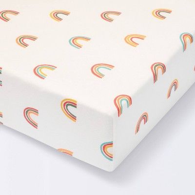 Polyester Rayon Fitted Crib Sheet - Rainbows - Cloud Island™ Crib Toddler Bed, Cloud Island, Toddler Beds, Rainbow Cloud, Fitted Crib Sheet, Baby Nursery Decor, Crib Sheets, Fitted Sheet, Baby Nursery