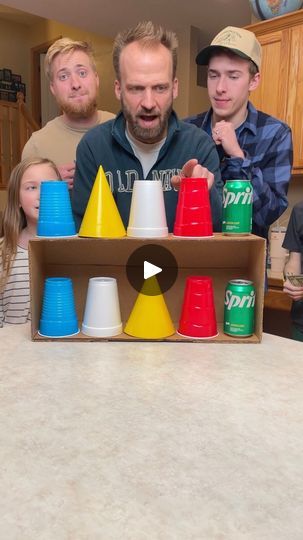 Match all 5 Cups - Family Game 😄 | Match all 5 Cups - Family Game 😄 Family and kids play diy matching game with cups. Funny at-home game show party game that everyone will love. | By Benson Bros | Facebook Diy Game Show Games, Family Game Ideas At Home, Easy Family Games Ideas, Games To Play With Seniors, Cup Games For Kids, Game Show Party, Family Day Games, Benson Bros, Games For Youth