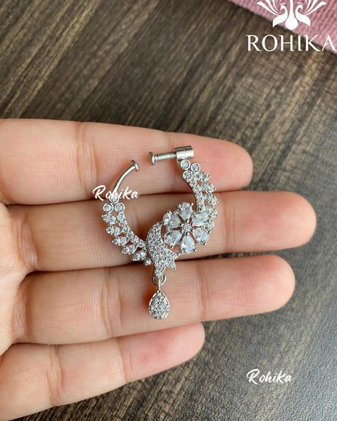 Diamond Nath Designs, Diamond Nath, Silver Nath, Nath Designs, Bridal Jewelry Vintage, Nose Rings, Bank Transfer, Jewelry Vintage, Banking