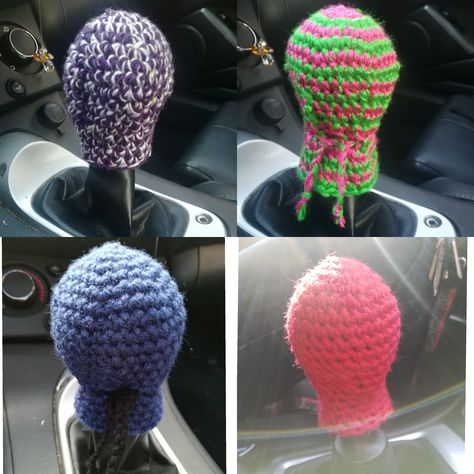 Car Shifter Decor, Gear Shift Cover, Crochet Car, Car Decorations, Car Gear, Car Mods, Crochet Items, Gear Shift, Crochet Home