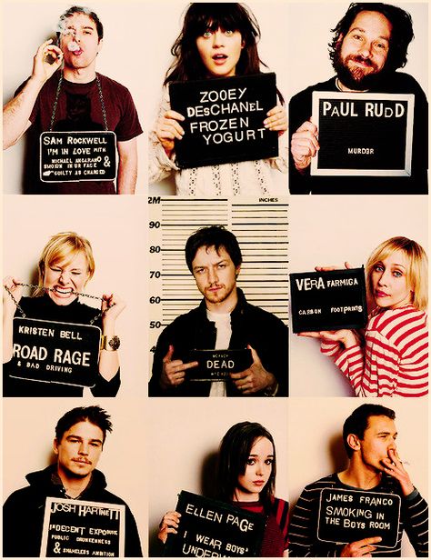 celeb mugshot just for fun Clueless Quotes, Josh Hartnett, Jane Russell, Vera Farmiga, Gene Kelly, Mae West, Paul Rudd, Road Rage, James Franco