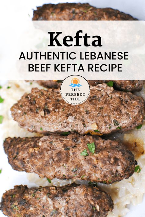 Baked Kefta With Tahini, Lebanese Kefta Recipe, Beef Kefta Recipe, Beef Kafta In Oven, Kufteh Recipe, Kofta Recipe Beef, Kefta Kabob Recipe, Kefta Meatballs, Keftedes Recipe