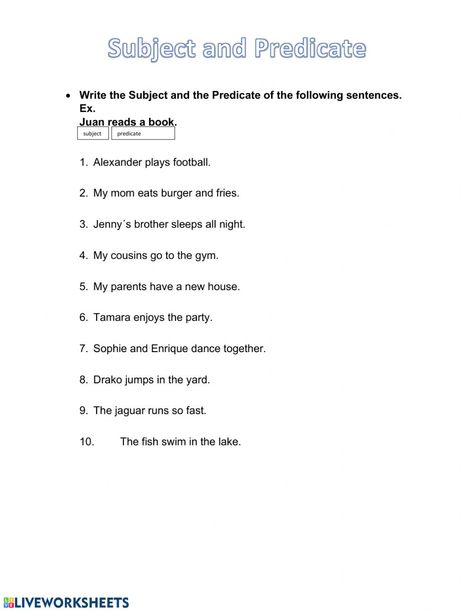 Subject And Predicate Worksheet, Free Handwriting Practice Sheets, S Worksheet, Subject Predicate, Printable Handwriting Worksheets, Handwriting Worksheets For Kids, Speech Therapy Tools, 2nd Grade Spelling, Handwriting Practice Sheets