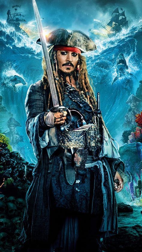 Fondos de pantalla para celulares de Piratas del Caribe 5, wallpapers HD para móviles y celulares Android e iphone de todas las marcas para descargar gratis Jack Sparrow Wallpaper, Johnny Depp Wallpaper, Dead Men Tell No Tales, Pirate Movies, Kaptan Jack Sparrow, Theme Parks Rides, Pirate Art, Captain Jack Sparrow, Pirate Life