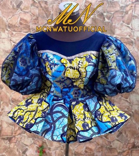 Lastest Style For Ankara, Skirt And Blouse Ankara Peplum Tops, Ankara Peplum Dress, Ankara Blouse Styles, Ankara Blouses, Ankara Peplum Tops, Ankara Blouse, African Blouses, Knitted Pants