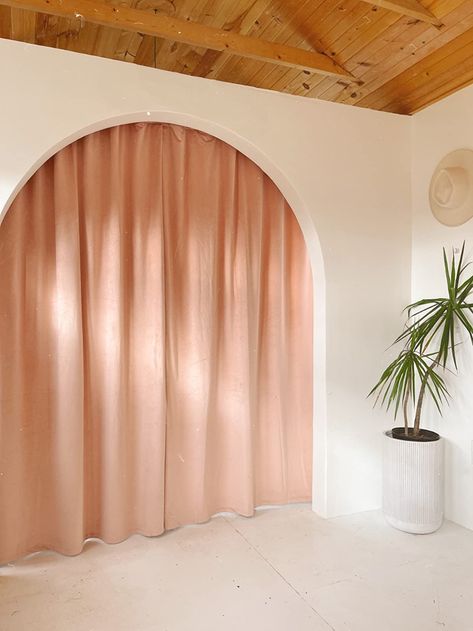 Peach Curtains Living Room, Peach Curtains Bedroom, Pink Silk Curtains, Peach Curtains, Dusky Pink Velvet Curtains, Pink Room Curtains & Drapes, Arch Backdrop Panels Pink, Peach Sheer Curtains, Event Venue Design