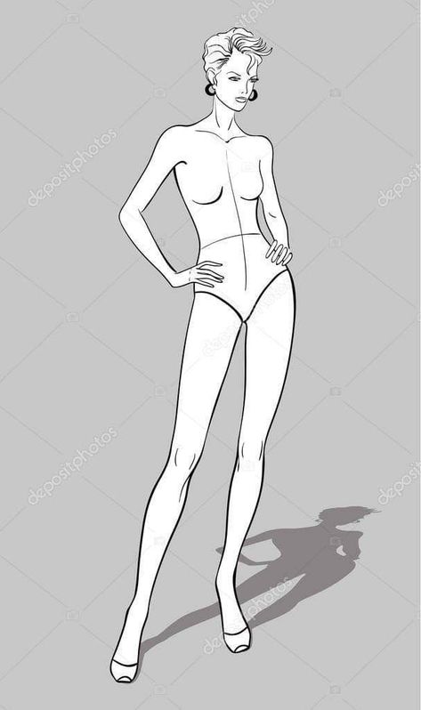 Female Illustration Fashion, Fashion Illustration Template, Fashion Sketch Template, Female Illustration, Fashion Model Drawing, Croquis Fashion, Fashion Figure Templates, Fashion Illustration Poses, Fashion Model Sketch