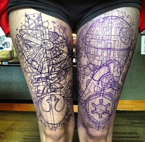 21 best images about Blueprint on Pinterest | Technical ... Millennium Falcon Tattoo, Falcon Tattoo, Cute Thigh Tattoos, Girl Thigh Tattoos, Muster Tattoos, Geek Tattoo, Omerta Tattoo, Star Wars Tattoo, Tattoo Girl