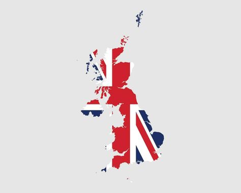 United Kingdom Flag Map. Map of the United Kingdom of Great Britain and Northern Ireland with the British country banner. Vector Illustration. United Kingdom Map, Map Of Britain, United Kingdom Flag, British Country, Kingdom Of Great Britain, The United Kingdom, Banner Vector, Northern Ireland, Great Britain