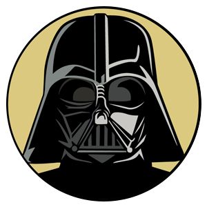 Star Wars Darth Vader Round Sticker. Star Wars App Icons, Darth Vader Cartoon, Darth Vader Icon, Darth Vader Face, Darth Vader Art, Star Wars Birthday Cake, Darth Vader Mask, Yoda Sticker, Star Wars Cartoon