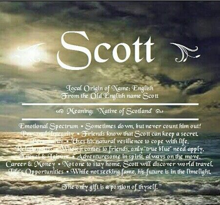 Scott Scott Name Meaning, Scott Name, Boy Name Meanings, Old English Names, Boy Name, Family Scrapbook, Emily In Paris, Name Meaning, Baby Boy Names